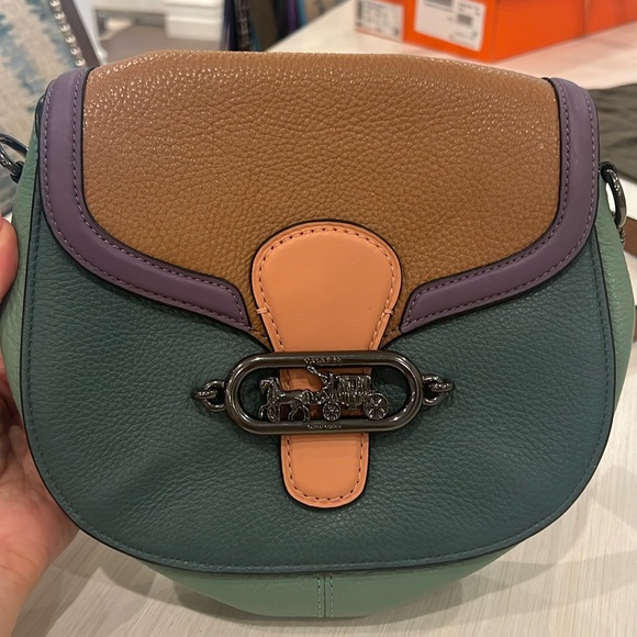 Coach Handbags - Coach Georgie Colorblock Crossbody Saddle bag